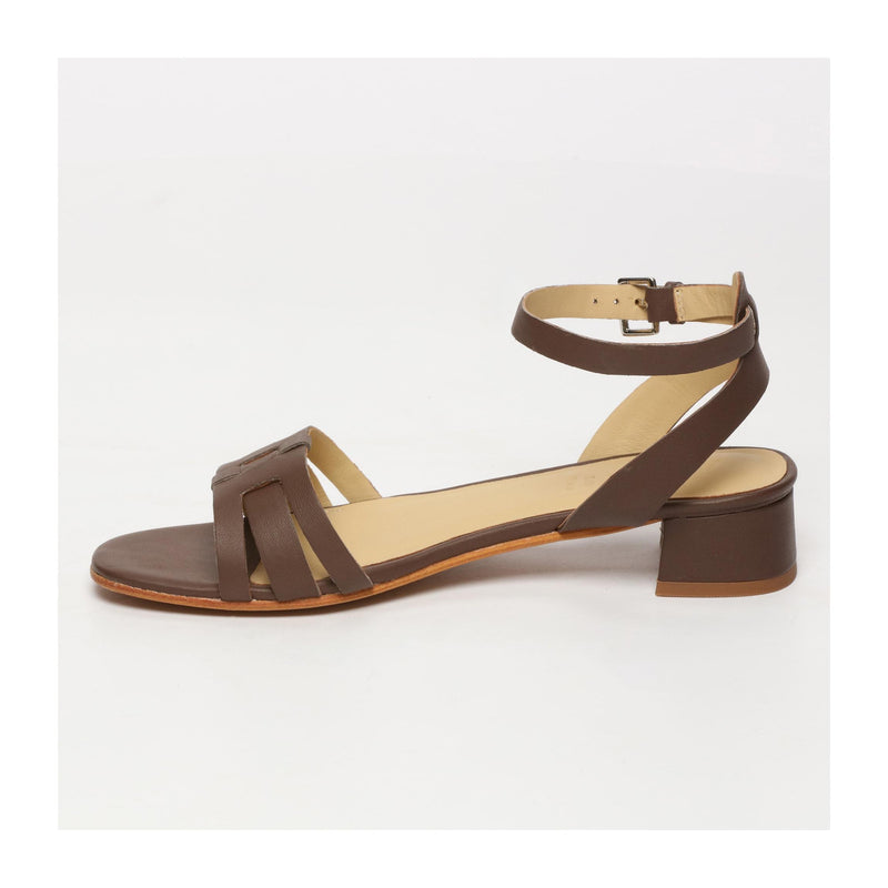 Odalys Low Heel Sandals - Brown