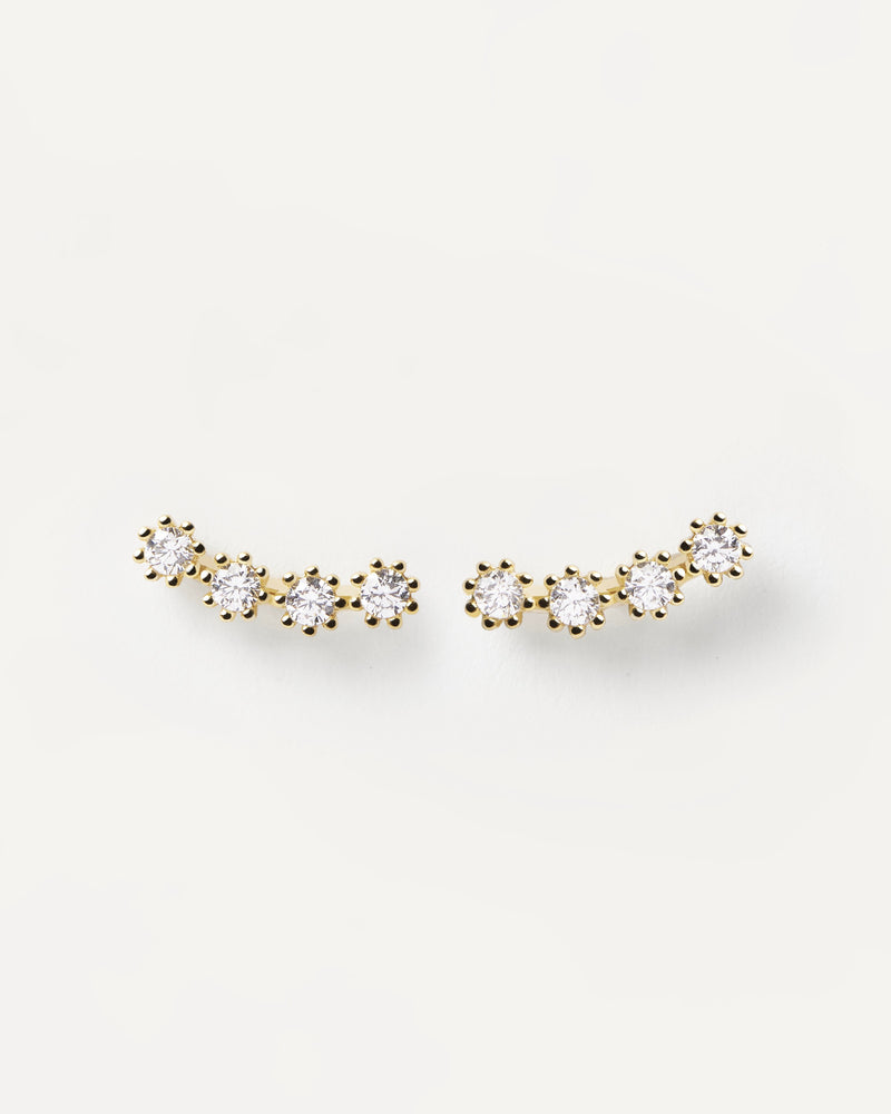 White Tide Earrings - Gold