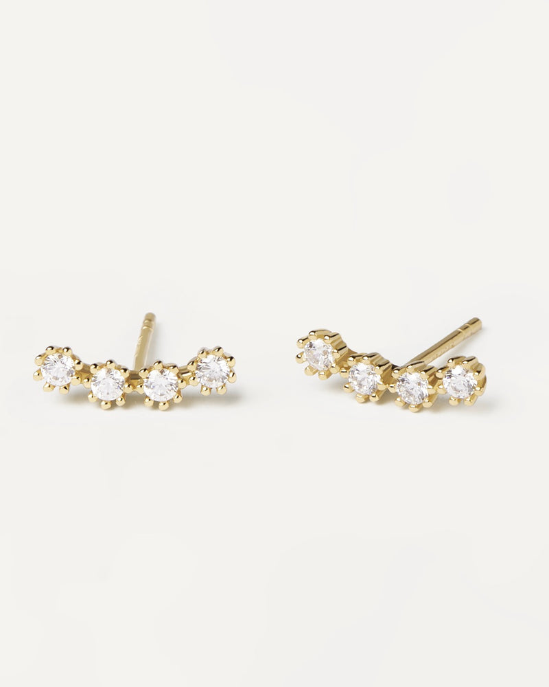 White Tide Earrings - Gold