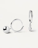 Space Age Earrings - Silver