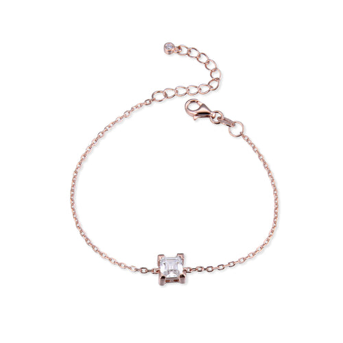 Bracelet Chaine Carré - Rose