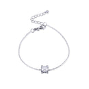Bracelet Chaine Carré - Blanc