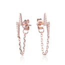 Boucles Éclair Chaine - Rose