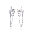 Boucles Éclair Chaine - Blanc