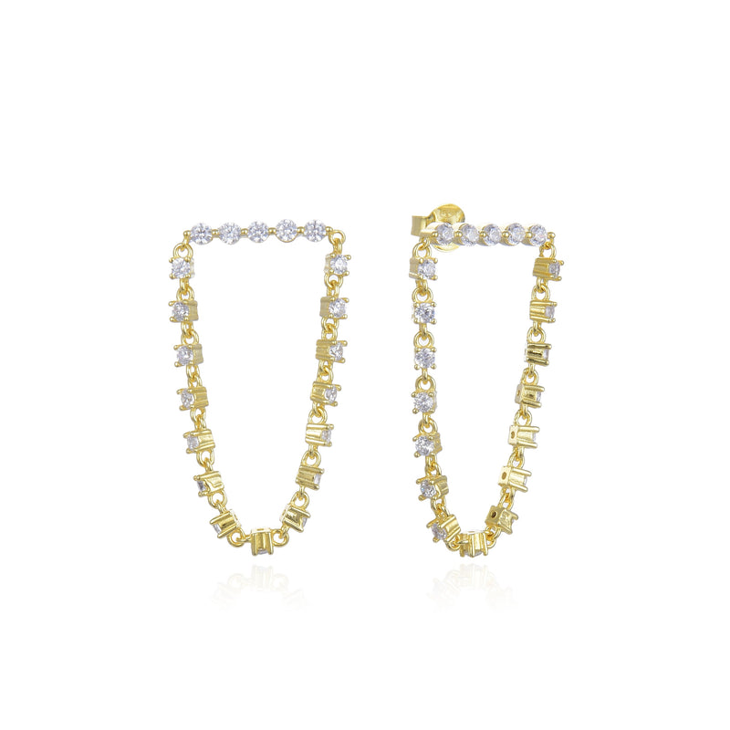 Boucles D'Oreilles Rivière Arceau - Doré