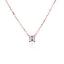 Collier Chaîne Carré Intemporel - Rose