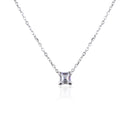 Collier Chaîne Carré Intemporel - Blanc