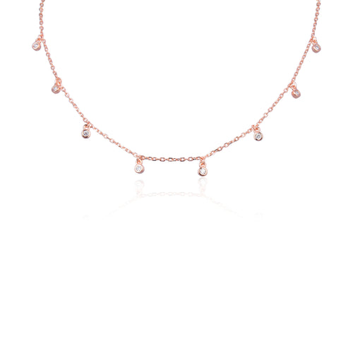 Choker Serti Clos - Rose