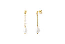 Ariel White Pearl Long Earrings