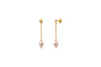 Pendientes Largos Perla Rosa Ariel