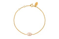 Pulsera larga Ariel de perla rosa