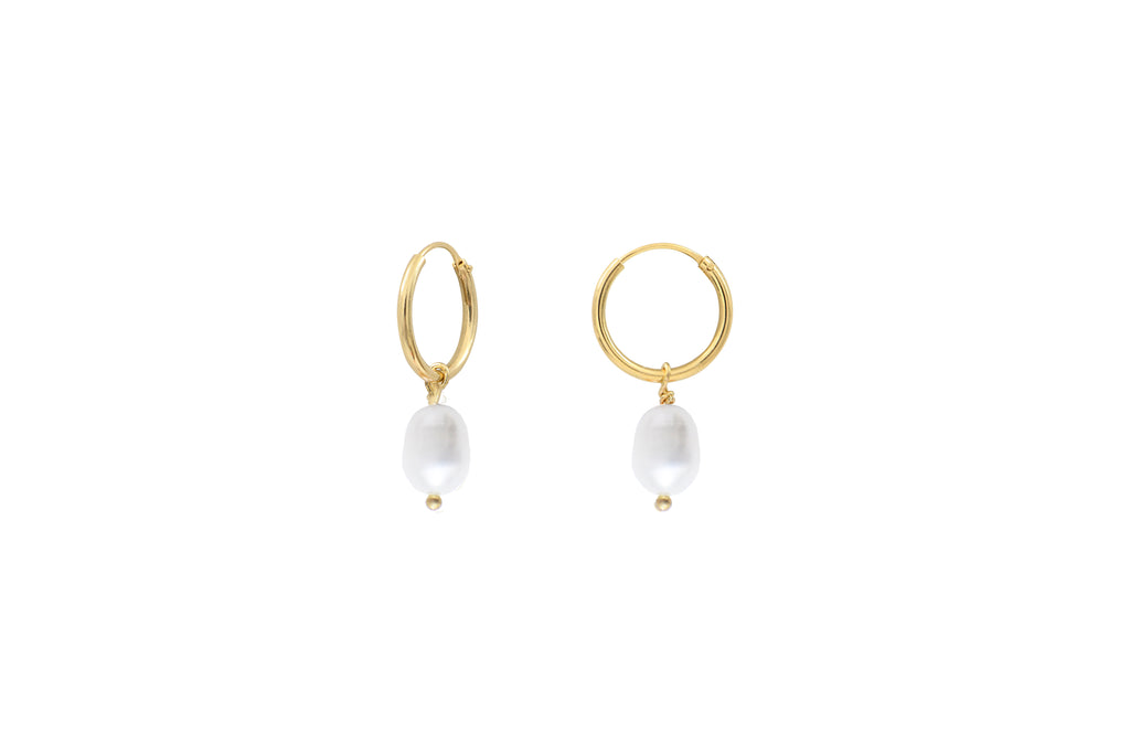 Mini Creoles Ariel Perle Blanche