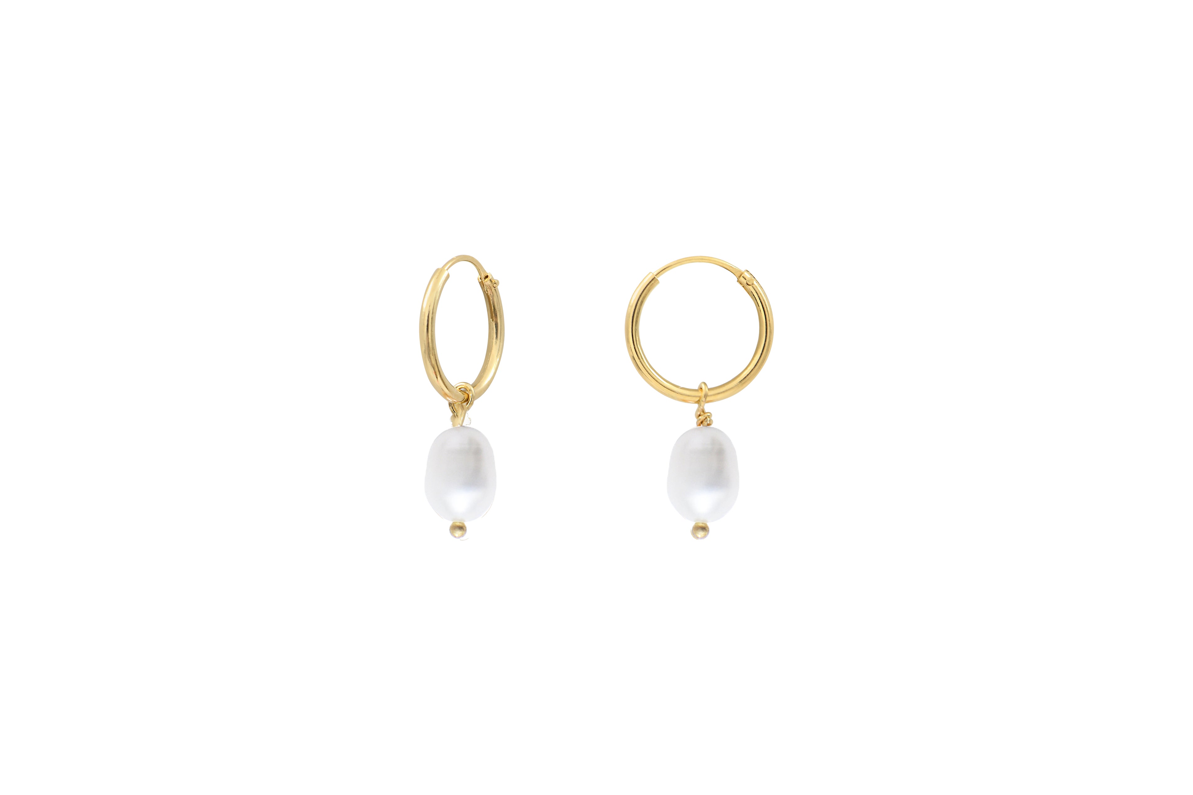 Mini Creoles Ariel Perle Blanche