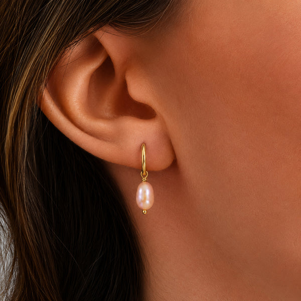 Pendientes Ariel Mini Ariel Perla Rosa
