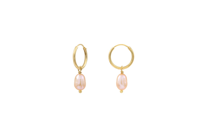 Mini Creoles Ariel Perle Rose