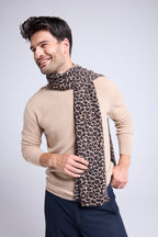 Sciarpa Ariella In Cashmere - Beige Leopardato