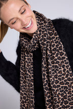 Sciarpa Ariella In Cashmere - Beige Leopardato