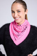 Echarpe Bandana Unisexe 54*54 Arizona - Rose Fluo Noir