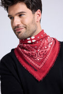 Echarpe Bandana Unisexe 54*54 Arizona - Rouge Noir Et Blanc