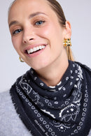 Echarpe Bandana Unisexe 54*54 Arizona - Noir Blanc