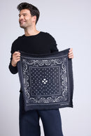 Echarpe Bandana Unisexe 54*54 Arizona - Noir Blanc