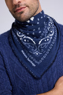 Echarpe Bandana Unisexe 54*54 Arizona - Bleu Marine Blanc