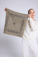 Echarpe Bandana Unisexe 54*54 Arizona - Vert Khaki Noir