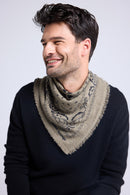 Echarpe Bandana Unisexe 54*54 Arizona - Vert Khaki Noir