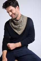 Pañuelo Bandana Unisex 54*54 Arizona En Cachemira - Verde Caqui Negro