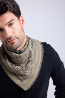 Echarpe Bandana Unisexe 54*54 Arizona - Vert Khaki Noir