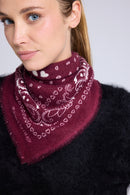 Echarpe Bandana Unisexe 54*54 Arizona - Bordeaux Blanc