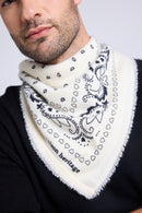 Echarpe Bandana Unisexe 54*54 Arizona - Blanc Noir