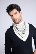 Bufanda Bandana Unisex 54*54 Arizona En Cachemira - Blanco Negro