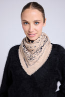 Echarpe Bandana Unisexe 54*54 Arizona - Beige Noir