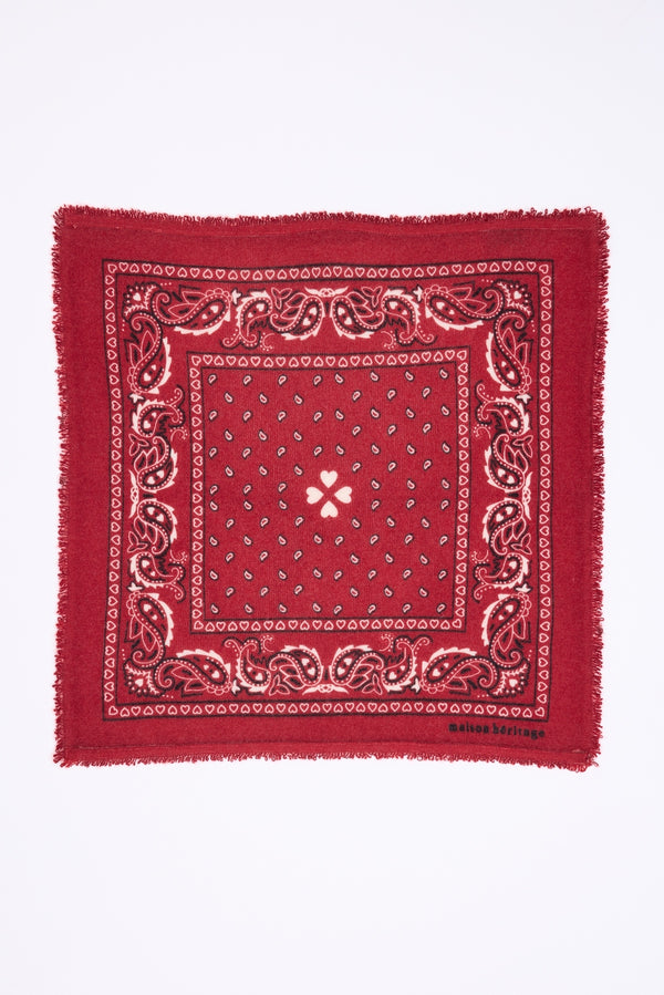 Echarpe Bandana Print Cœur Bandana Small Arizona - Rouge Noir Blanc - Enfant
