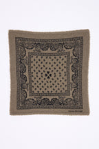 Sjaal Bandana Hartjesprint Small Arizona - Kakigroen Zwart - Heren