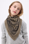 Echarpe Bandana Print Cœur Bandana Small Arizona - Vert Khaki Noir - Enfant