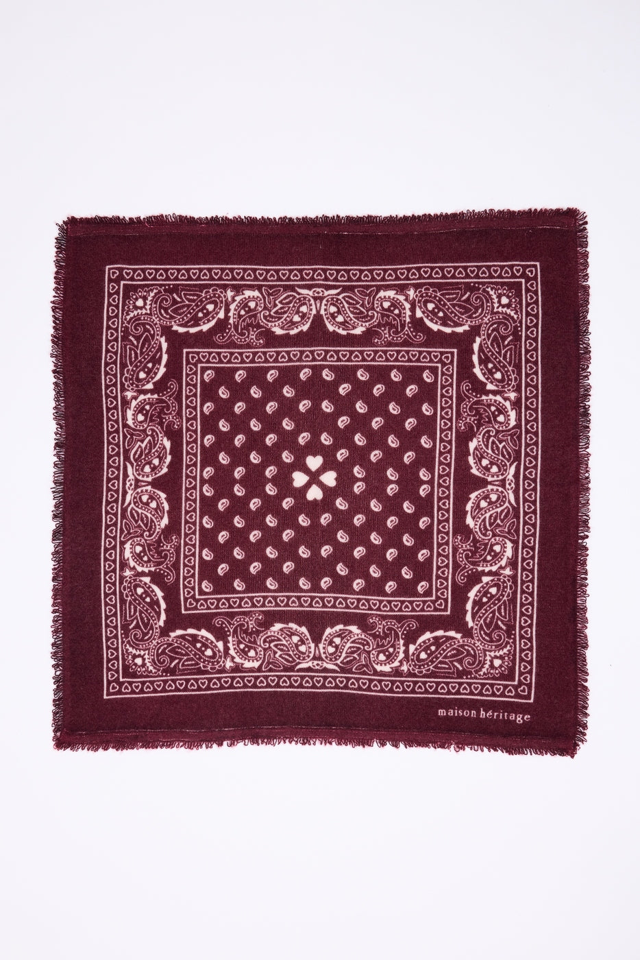 BANDANA/ARIZONA/Body MC-27024 BORDEAUX print white-M-54*54CM