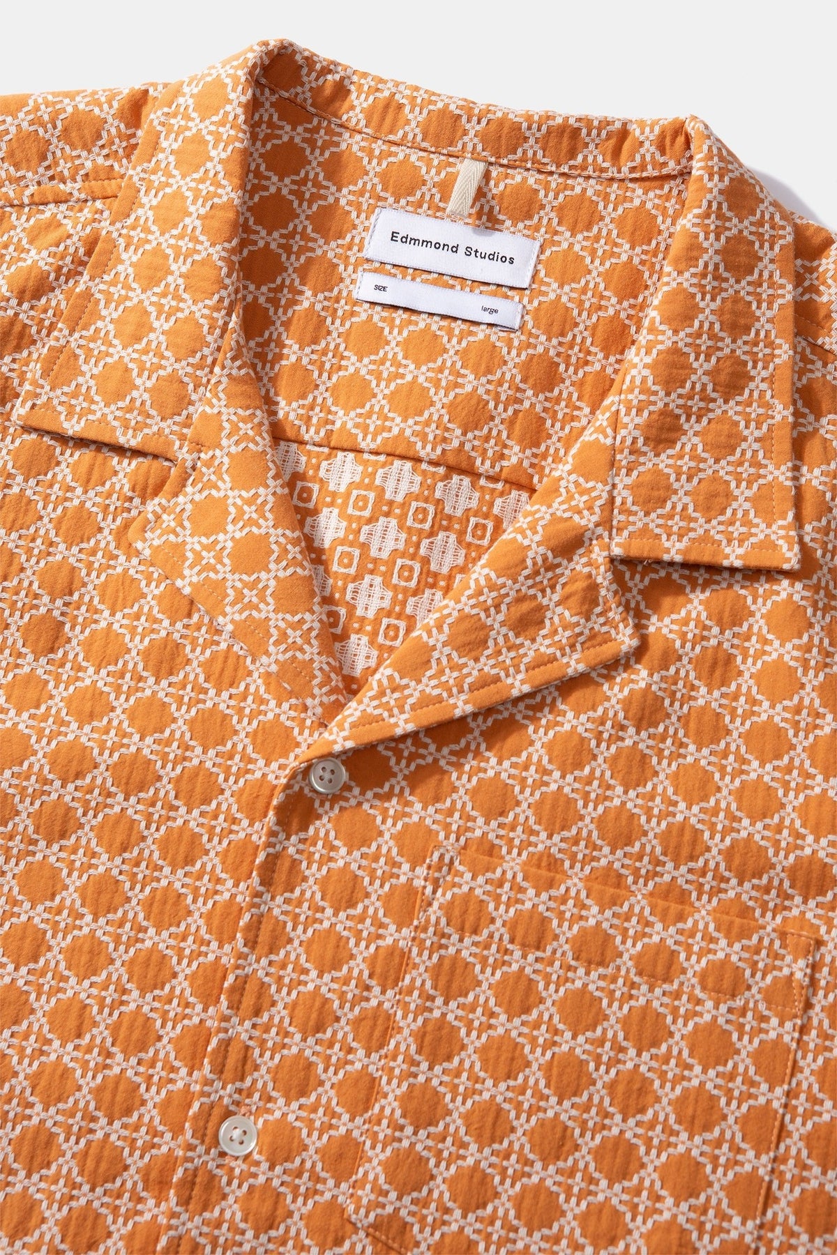 Camicia a Maniche Corte Artisan Orange