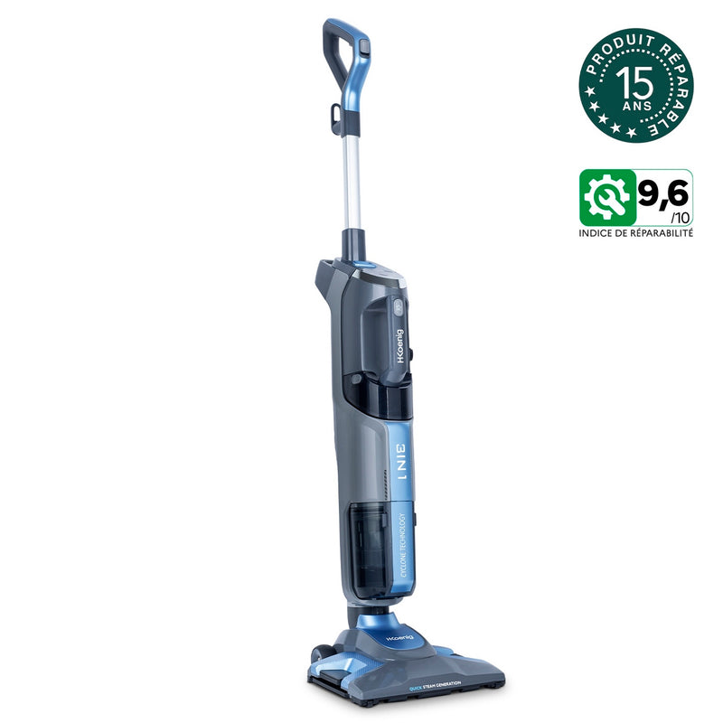 Aspirateur Vapeur 3 En 1 - Gris/Bleu