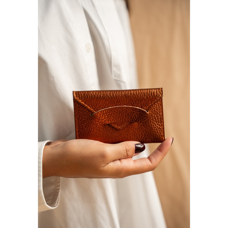 Mel Card Case - Bronze Metallique