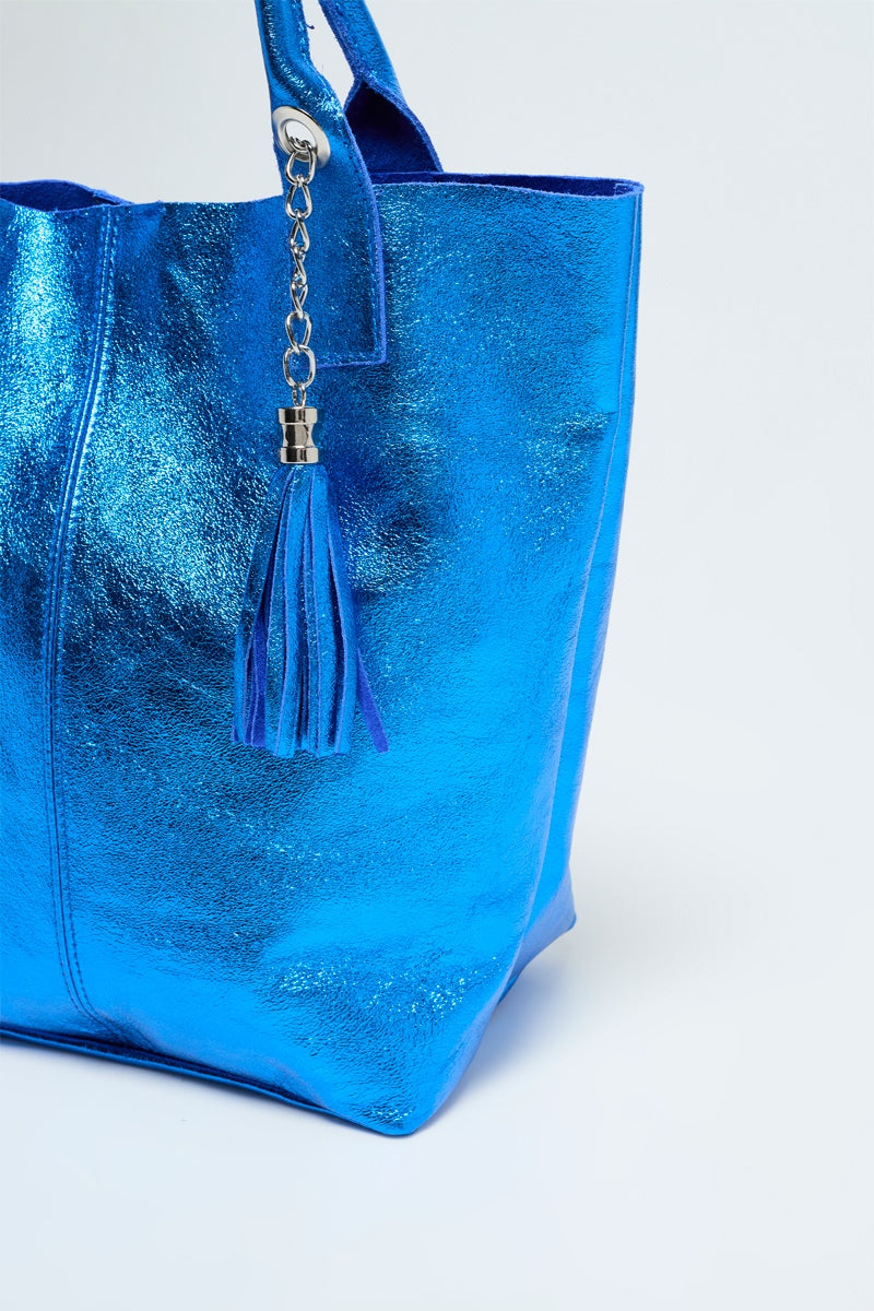 Sac à Main - Yana - Bleu Métallique