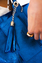 Sac à Main - Yana - Bleu Métallique
