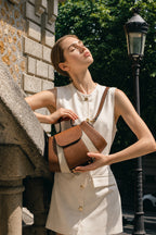 Schoudertas - Lara - Camel + Beige