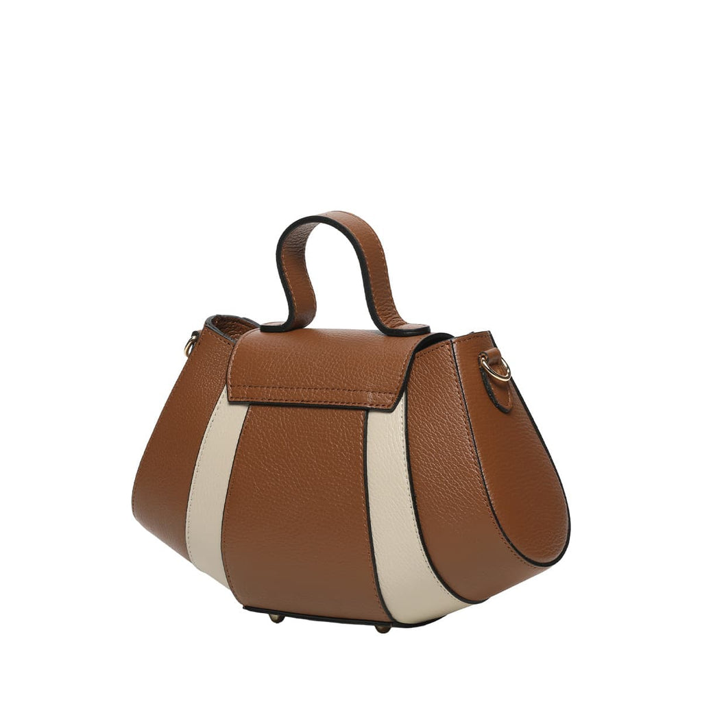 Schoudertas - Lara - Camel + Beige