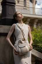 Lara Shoulder Bag - Light Taupe/Off-White