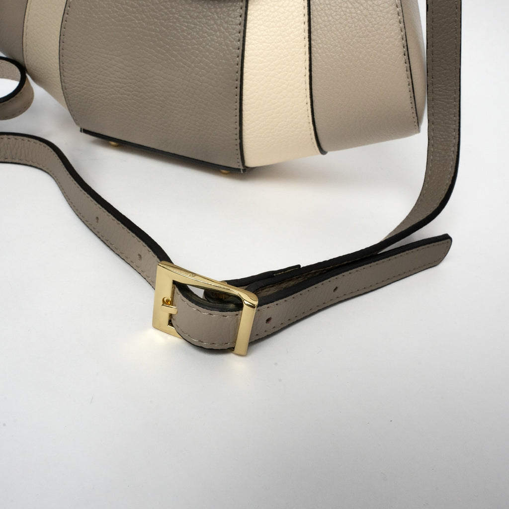 Lara Shoulder Bag - Light Taupe/Off-White