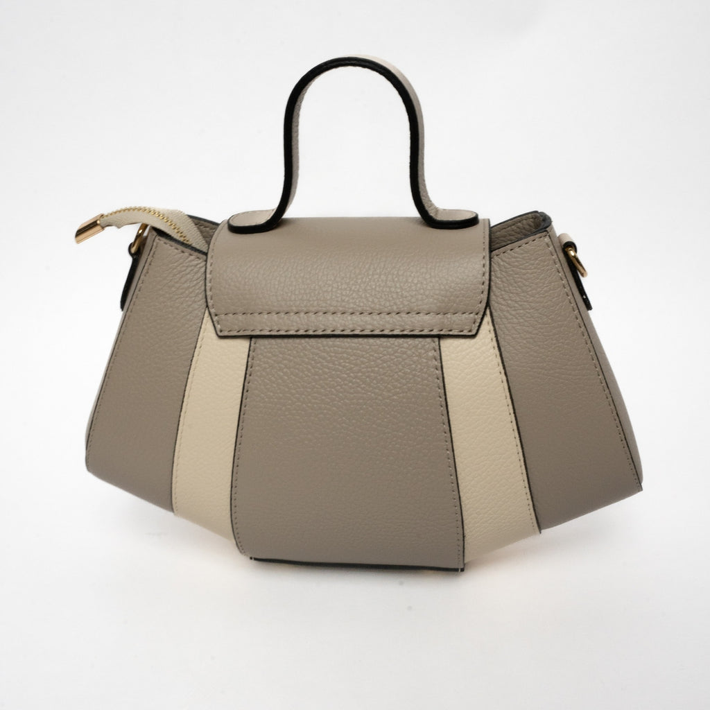 Lara Shoulder Bag - Light Taupe/Off-White