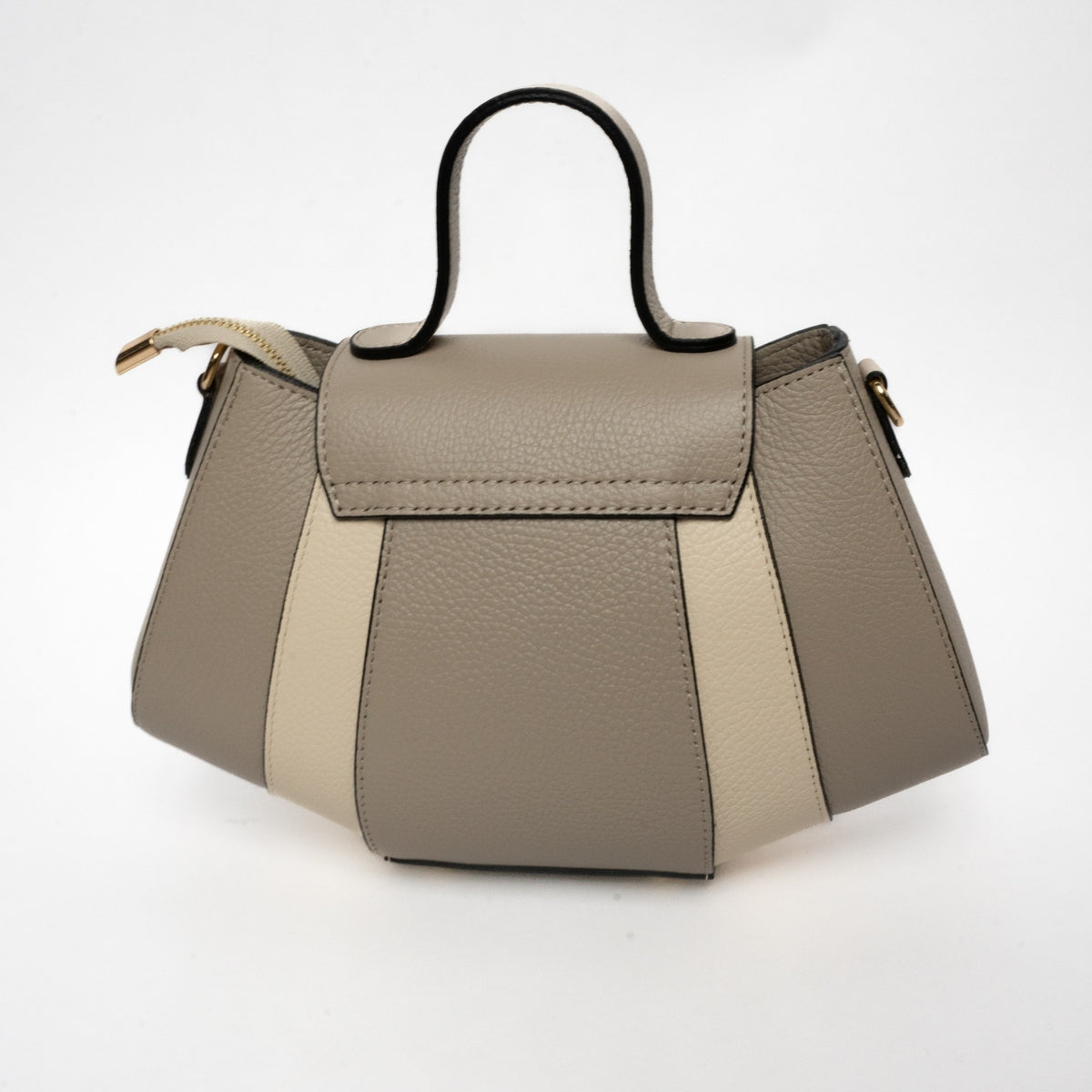 Lara Shoulder Bag - Light Taupe/Off-White