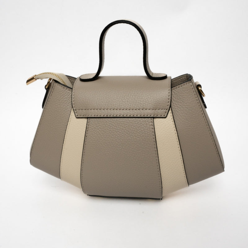 Sac À Bandoulière Lara - Taupe Clair/Blanc Casse